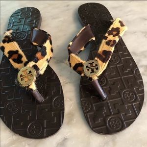 Tory Burch leopard sandals